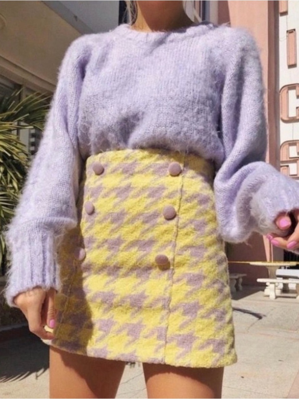 Anthropologie Lavender Simone Fuzzy Pullover Sweater